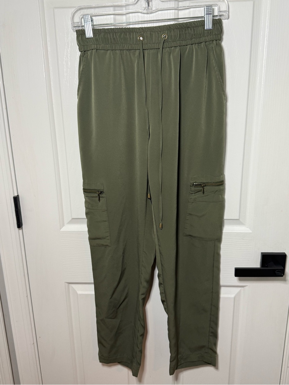Express Olive Utility Straight Leg Cargo Pants